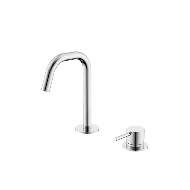 Nero Mecca 174x220mm chrome hob basin mixer set with edge spout and separate control lever by Tilemall