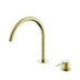 Nero Mecca Hob Bath/Kitchen Mixer Set Arc Spout Brushed Gold