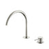 Nero Mecca Hob Bath/Kitchen Mixer Set Arc Spout Brushed Nickel