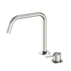 Nero Mecca Hob Bath/Kitchen Mixer Set Edge Spout II Brushed Nickel