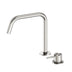 Nero Mecca Hob Bath/Kitchen Mixer Set Edge Spout II Brushed Nickel