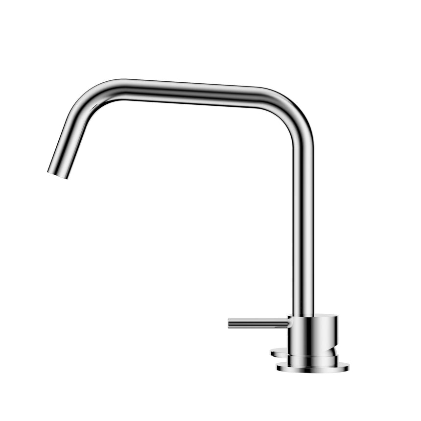 Nero Mecca 260x190mm chrome kitchen mixer with edge spout and single lever control by Tilemall