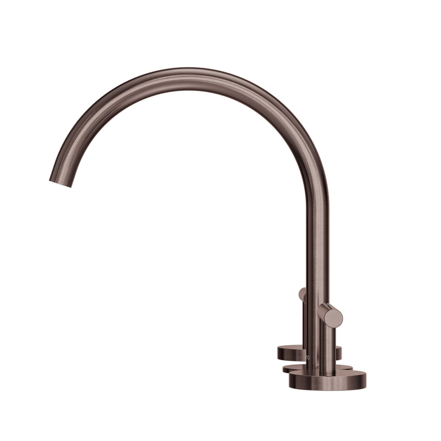 Nero Mecca 265x400mm brushed bronze arc basin mixer single-lever handle design for kitchen or bath by Tilemall