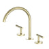 Nero Mecca Lever Bath/Kitchen Set Arc Spout Brushed Gold