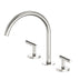 Nero Mecca Lever Bath/Kitchen Set Arc Spout Brushed Nickel
