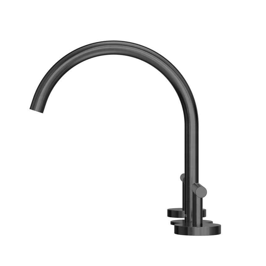 Nero Mecca 265x400mm gun metal arc spout single lever basin mixer by Tilemall