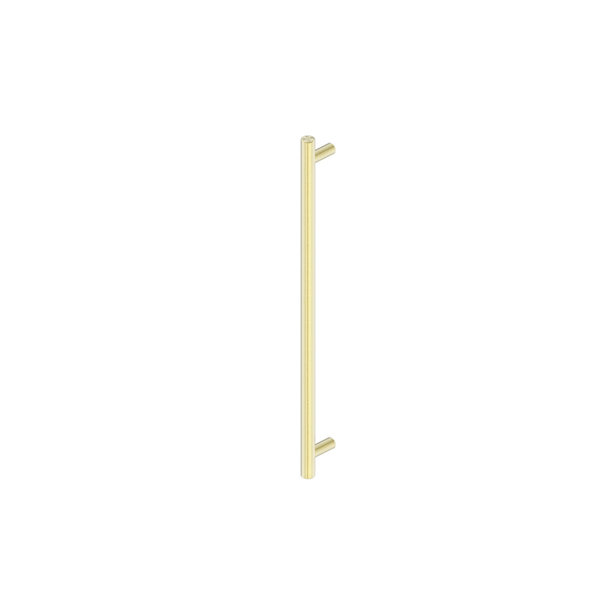 Nero Mecca pull handle 330mm brushed gold by Tilemall, vertical bar with angled grips