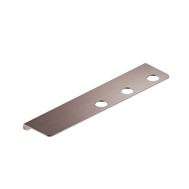 Nero Mecca 90x410mm triple soap bottle holder with shelf in brushed bronze by Tilemall