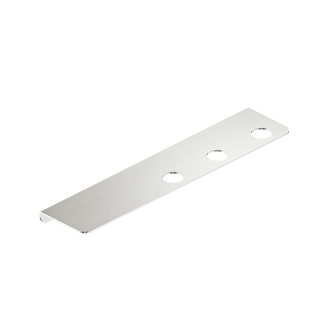 Nero Mecca 90x410mm triple soap bottle holder with shelf in brushed nickel by Tilemall