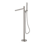 Nero Pure SS316L Progressive Freestanding Bath Mixer Brushed Nickel