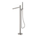 Nero Pure SS316L Progressive Freestanding Bath Mixer Brushed Nickel