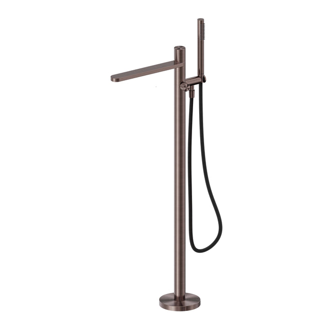 Nero Pure 440x160mm brushed bronze freestanding bath mixer with outdoor shower hose by Tilemall