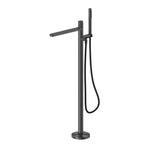 Nero Pure SS316L Progressive Freestanding Bath Mixer With Outdoor Shower Hose Graphite