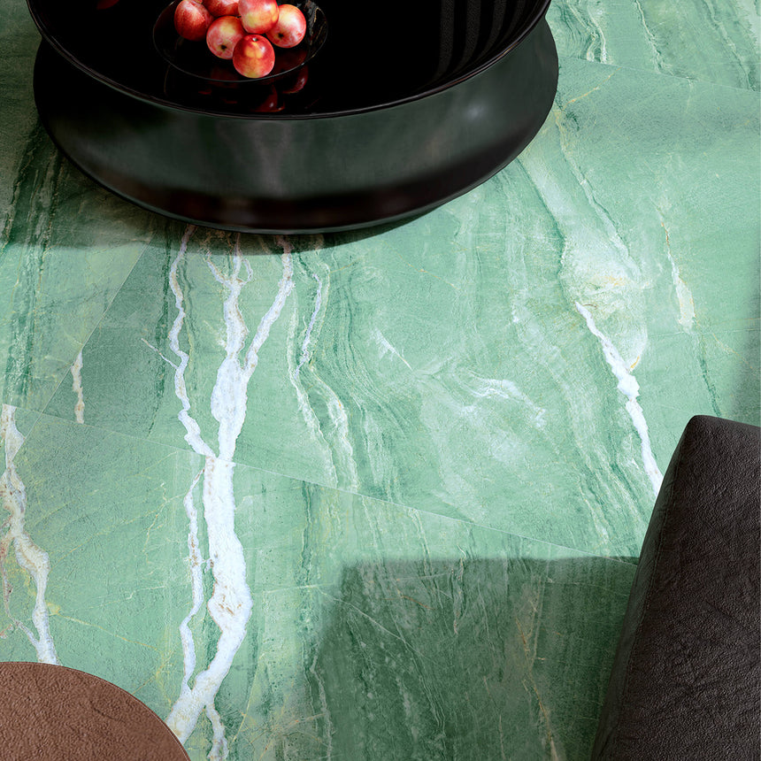 Masterpiece 1200x1200 Matt Tiffany Green Marble Look Rectified