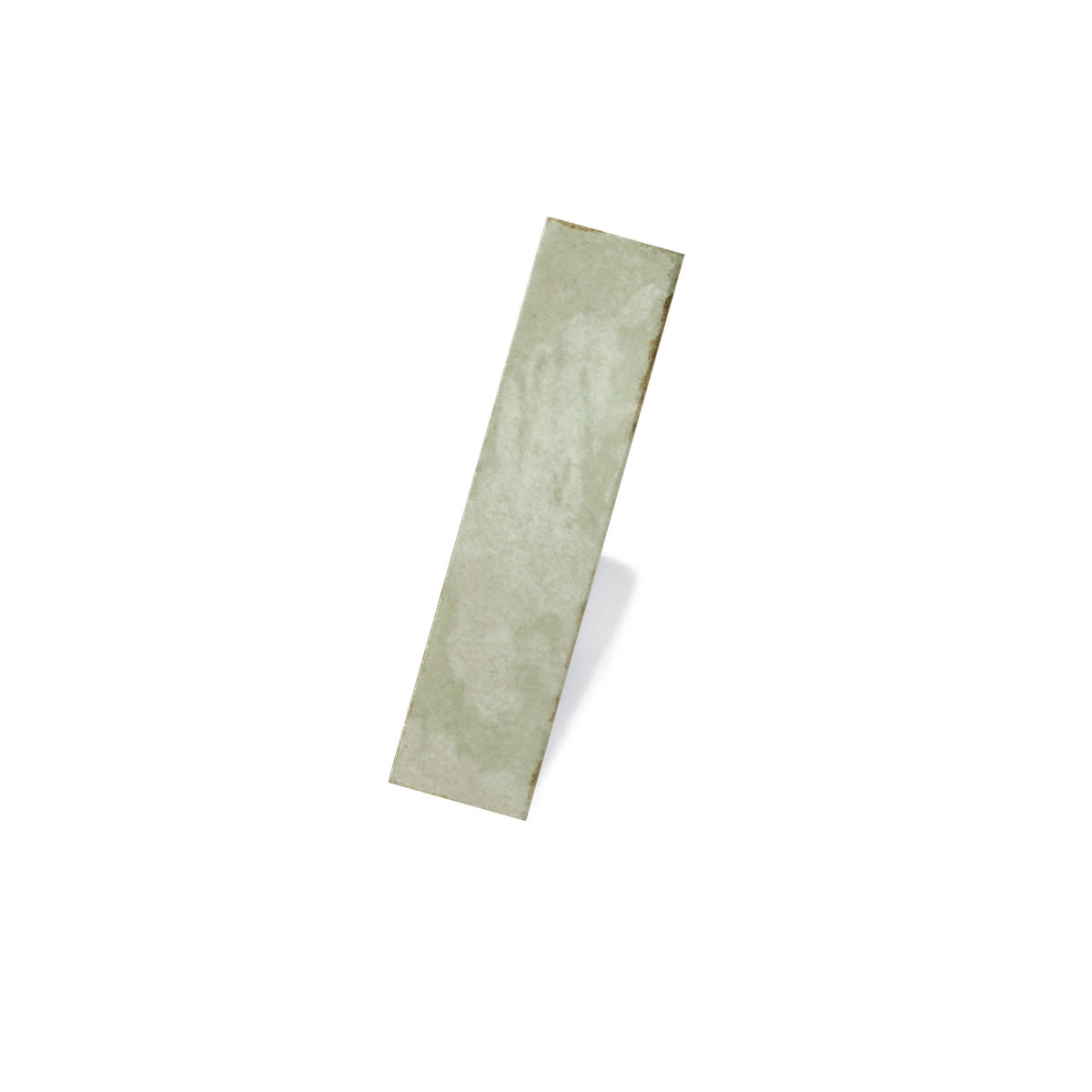 Acquarello 60x246mm gloss menta subway rectified ceramic tile by Tilemall with subtle colour variation