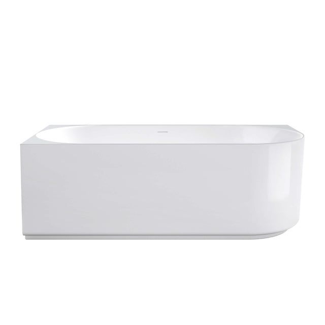 Otti Attica Celine left corner 1500mm gloss white acrylic bathtub by Tilemall, side view