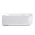 Otti Attica Celine Left Corner 1500mm Gloss White Bath with Overflow