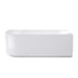 Otti Attica Celine Right Corner 1500mm Gloss White Bath with Overflow