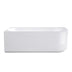 Otti Attica Celine Left Corner 1700mm Gloss White Bath with Overflow