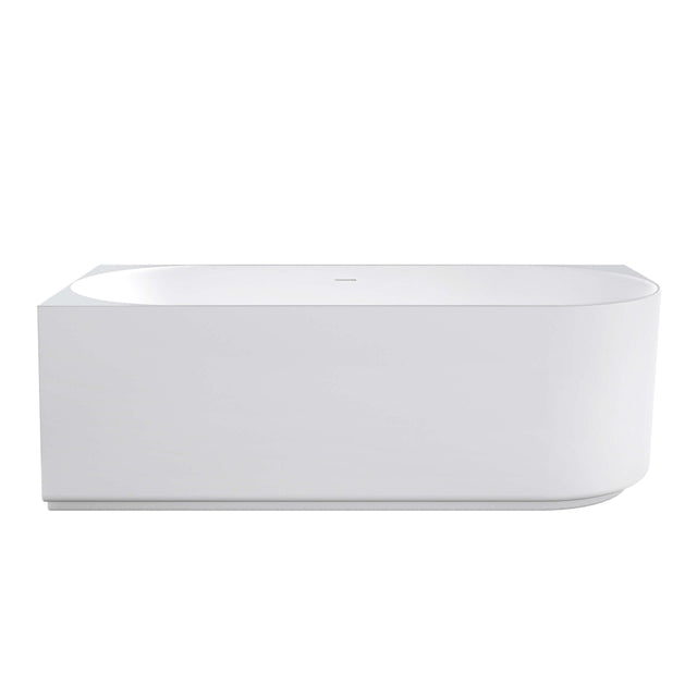 Otti Attica Celine left corner 1700mm matte white acrylic bathtub by Tilemall, side view