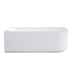 Otti Attica Celine Left Corner 1700mm Matte White Bath with Overflow
