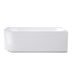 Otti Attica Celine Right Corner 1700mm Gloss White Bath with Overflow