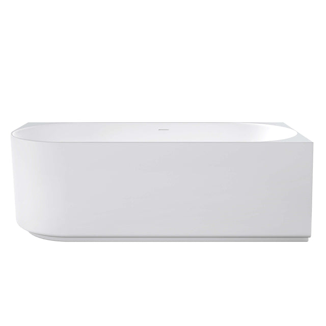 Otti Attica Celine 1700mm right corner matte white acrylic bathtub by Tilemall, side view