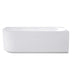 Otti Attica Celine Right Corner 1700mm Matte White Bath with Overflow