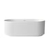Otti Attica Havana 1700mm Gloss White Fluted Bath with Overflow