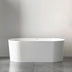 Otti Attica Noosa Fluted 1500mm Gloss White Bath with Overflow