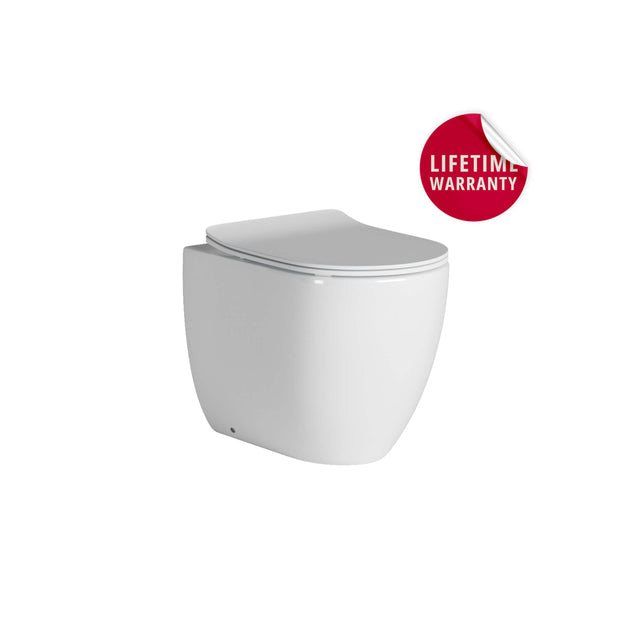 BelBagno Alexander-R floor-standing ceramic toilet by Tilemall in gloss white with soft-close seat