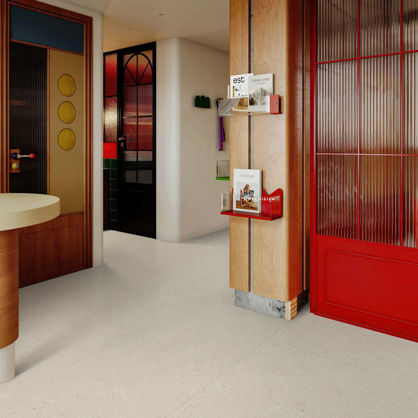 AYERS 1200x600 Matt Light Beige Limestone Look Rectified