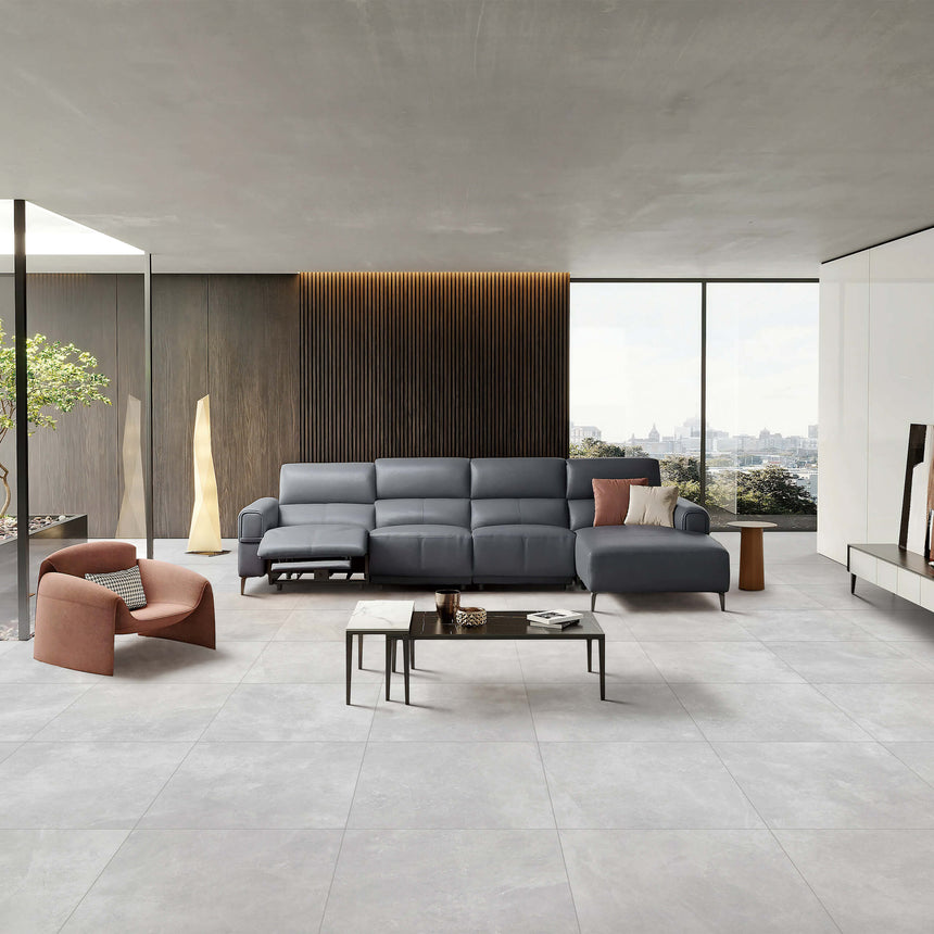 Cassio 2.0 600x600 Matt Light Grey Stone Look Rectified