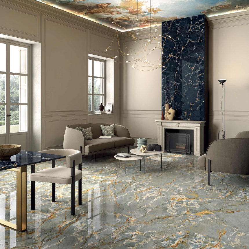Sensi Signoria Roma Imperiale 1200x600 Polished Roma Imperiale Marble Look Rectified