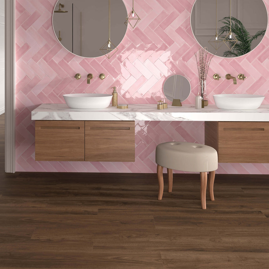 Tabarca 150x150 Gloss Rosa Subway Pressed