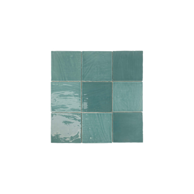 Tabarca 150x150 Gloss Turquesa Subway Pressed