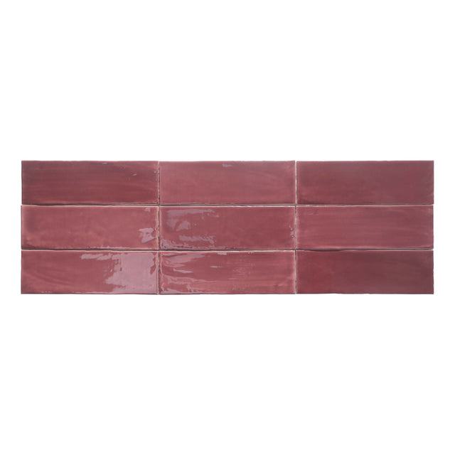 Tabarca 75x230 Gloss Granate Subway Pressed