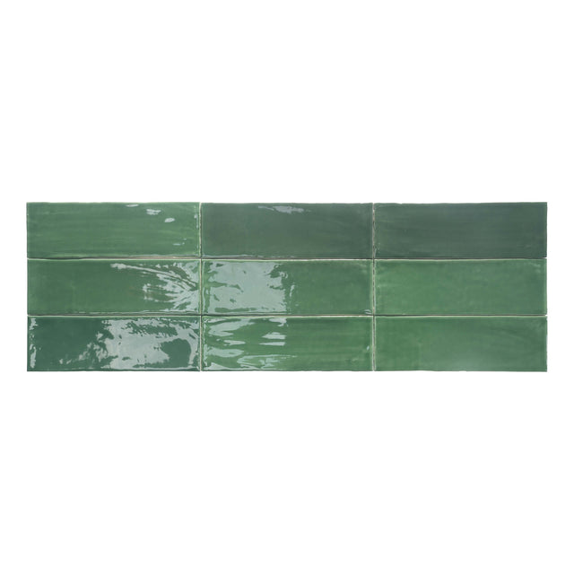 Tabarca 75x230 Gloss Verde Subway Pressed