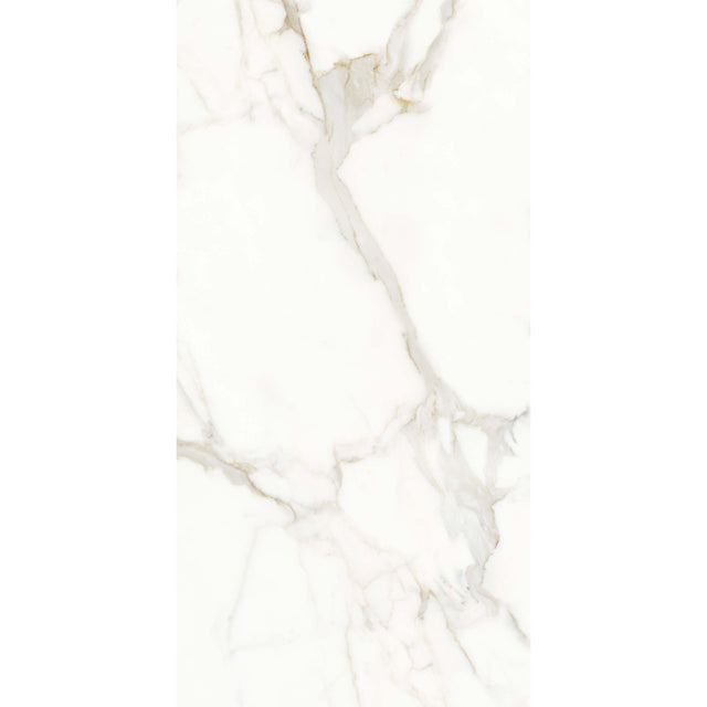 Calacatta Royal 1200x600 Silk Tech White Marble Look Rectified