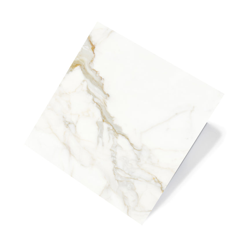 Calacatta Royal 600x600 Matt White Marble Look Rectified
