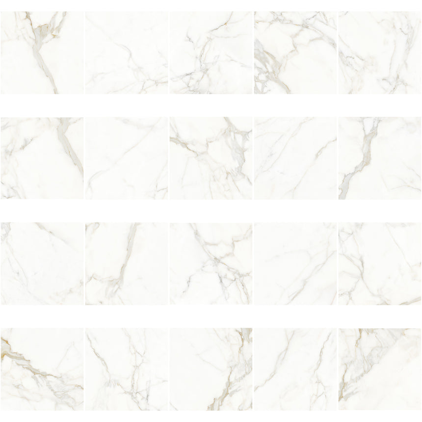 Calacatta Royal 600x600 Matt White Marble Look Rectified