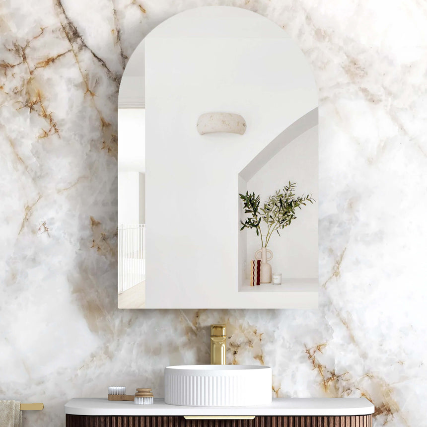 Archie Shaving Cabinet 900x600mm Sable Walnut