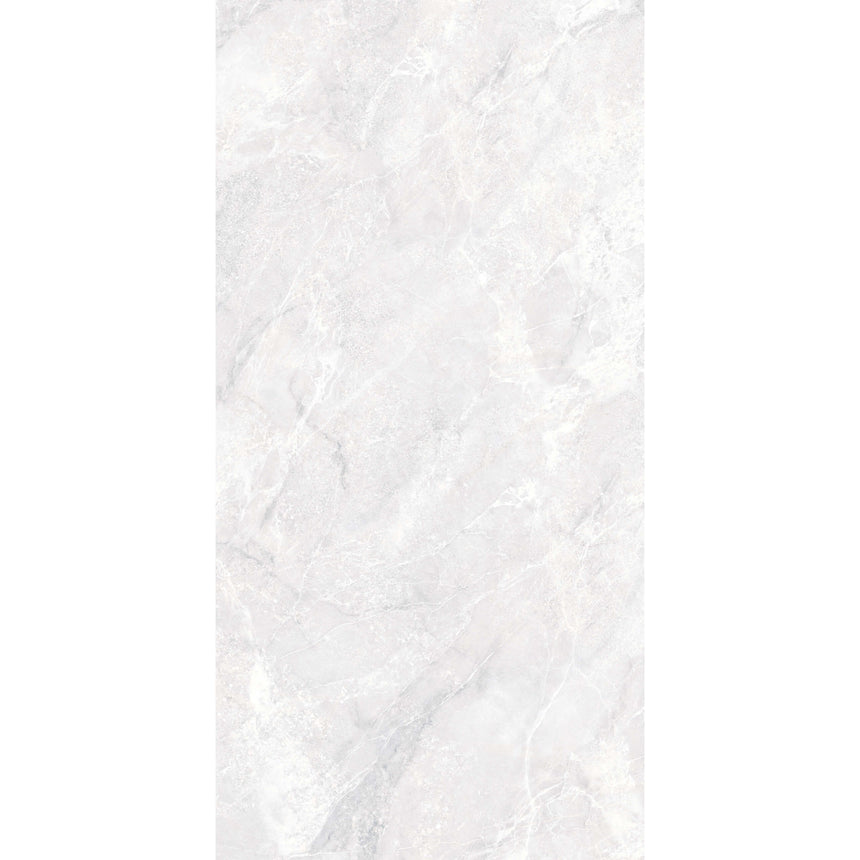 Close-up of Xia 1200x600mm matt flora white porcelain surface showing natural stone texture and linear veining by Tilemall