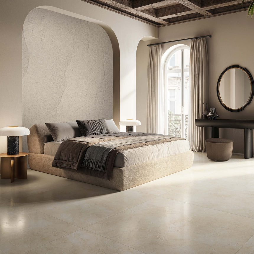 Marfil Art 1200x600 Honed Beige Travertine Look Tiles Rectified