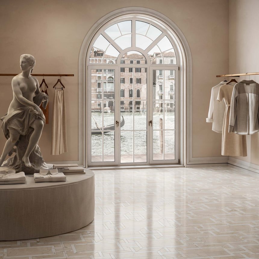 Marfil Art Deco 1200x600 Honed Thera Travertine Look Tiles Rectified