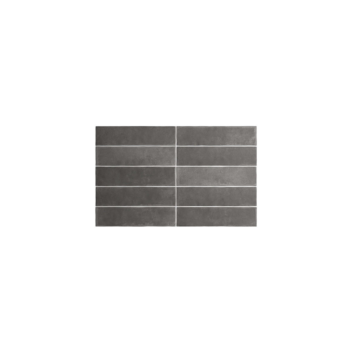Arglie 64x246mm matt dark porcelain subway tiles in stacked arrangement by Tilemall