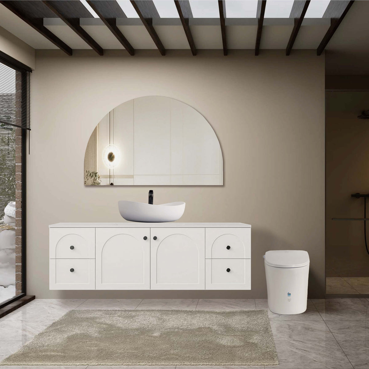 Lukka Arco Pencil Edge Plain Mirror 1200x800mm | Tilemall