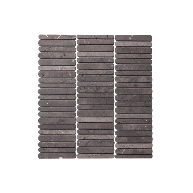 Minuet Natural Stone Mosaic Finger 327x298 Tumbled Jordan Grey