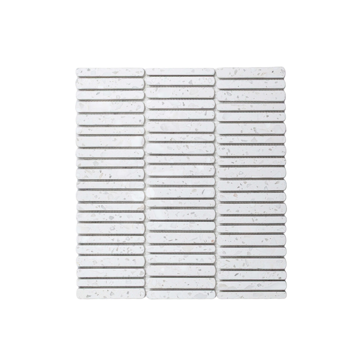Minuet 327x298mm tumbled nougat almond natural stone marble mosaic finger tile by Tilemall