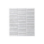 Minuet 327x298mm tumbled nougat almond natural stone marble mosaic finger tile by Tilemall
